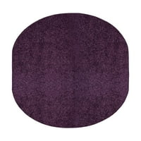 Početna Queen Solid Color Zatvoreni dijelovi Rumple Purple - 5 '7' oval