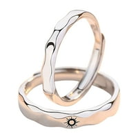 Za ljubitelje zaljubljenika za sunčanje Moon Podesivi podudaranje prstenova za obećanje za dečka Girlfri