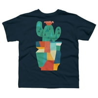 Kaktus u Bloom Boys mornarički plavi grafički tee - Dizajn ljudi XS
