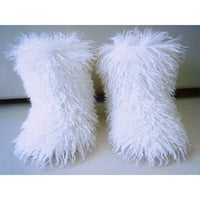 Gomelly žene lagane zimske tople cipele udobne plišane unutarnje unutarnje vanjske prozračne ravne srednje teleske čizme bijele 7,5