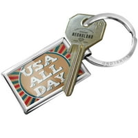 Keychain SAD cijeli dan Četvrti jul Dizajn vintage postera