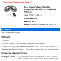 Zadnja kočna ploča i rotorski komplet - kompatibilan sa - Honda Odyssey 1997