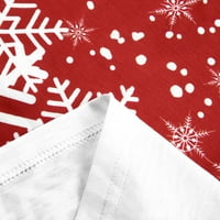Jesenske haljine za ženske casual božićne snježne pahulje tiskane torbe komoda dugačka dugačka dugačka