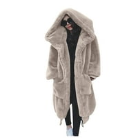 pgeraug zimski kaputi za žene zimske visokokvalitetne žene plus veličine kaput dugački jaknski kaput dame topla kaputa za nadogradnju na dogradnju dukserice za žene bež xl