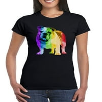 Junior's Rainbow Bulldog B crna majica X-Veliki