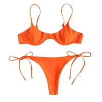 Zatyll Ženski cvjetni print bikini set push-up kupaći kupaći kostim kupaći kostimi