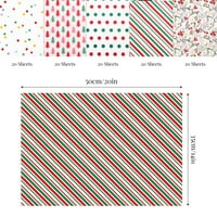 Fairsets božićni tkivni papir crveni zeleni pakiranje papir zvijezde stablo umjetničkih zanata za božićno