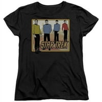 Trevco Star Trek-Classic - kratki rukav ženski tee - crna- 2x