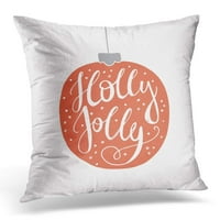 Božić Holly Jolly Jedinstveni runddra savršeni dizajn za letake i Xmas Quote jastuk jastučni jastuk