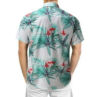 Havajski kratak za muškarce Smiješno 3D ispis slikarski cvjetni havajski Wo Otvorite ljetne majice na plaži na plaži u ulici ovratnika