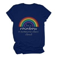 Mchoice Pride majica Žene biti duga u nekome ELSES 'Cloud smiješno pismo Ispis Grafički tee Ljetne majice