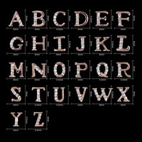 Kripyery Nail Art abecede Trodimenzionalni sjaj izdubljeni izdubljeni DIY legura noktiju zlatno pismo pismo Rhinestones za salon za nokte