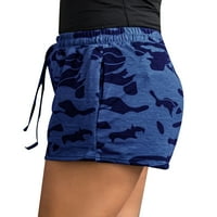 Orqqct Ženske kamuflage Print Actither Ručni džepovi Computsstring Casual Sporty Shorts