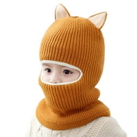 Honrane 2-GODINE U EAR ukrase očiju bez rukava izložene bebe djeca djeca jesen zima zadebljana plišana obloga šal šake za kostim