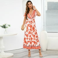 Ljetne haljine za žene plaža cvjetna majica sandress casual labava haljina za žensku haljinu a m