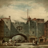Old London St. John's Gate, Clerkenwell Poster Print Waldo narednika