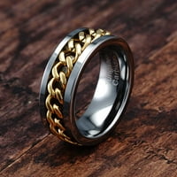 100s nakit spinner kubanski lančanik volfram prsten za muškarce žene vjenčane veze 6-