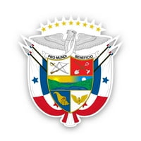 Panamski grb naljepnica naljepnica - samoljepljivi vinil - Vremenska zaštitna - izrađena u SAD - Panama zastava Pan Pa Coa