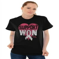 Podrška koju sam osvojio svijest o karcinoma dojke Ženska grafička majica Tees Brisco Marke