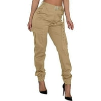 Akiihol ženske hlače Dressy casual jogers za žene sa džepovima Elastična struka Work Sport Sport Teretne hlače udobne joge trke hlače