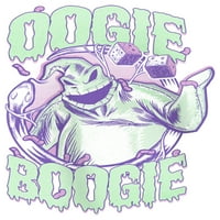 Djevojka je noćna mora prije božićnog vitkog oogie boogie grafički tee bijeli medij