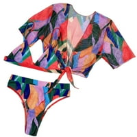 Vanjski jednogazi za kupaći kostim Tropical Mode Casual Bikini Ženske kupaći kostimi Ispisano Odvojeni kupaći komionici Odmor za odmor Beach odjeći