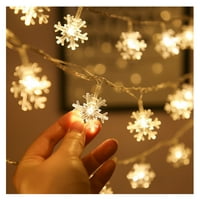 Božićne svjetlo postavljeno bijelo topla bijela šarena gudačka svjetla Xmas sezonski ukrasi za sezonski ukrasi baterije topla bijela brojila svjetla