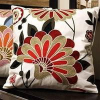 Vez ukrasni jastuk Izvrsni ručno rađeni pamučni jastuk za jastuke Moderni biljni cvjetni uzorci Decor Couch Home Boho vezeni umjetnički jastučnica