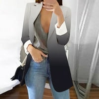 Akiigool Blazers za žene modni casual šal rever s jastučićima na ramenu Radni ured BLAZER LEAL jakna