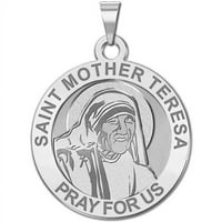 Saint majka Tereza vjerska medalja u laserskoj veličini nikla -sterking srebrna