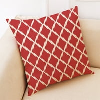 Loopsun posteljina kućni dekor Crveni geometrijski bacanje Jastučni jastučni navlake