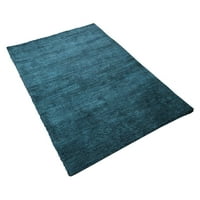 Rugsotički tepisi Ručni loom, punila, punila od svile, plava, 8'x11 '