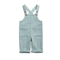 Carolilly Toddler Baby Corduroy obustavi Rompers Podesivi džepovi Kombinezoni