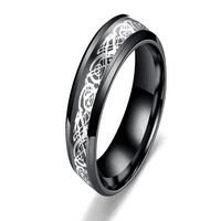 Sprifallbaby Muški nakit prstenovi Srebrni zmaj Titanijum od nehrđajućeg čelika Vjenčani prstenovi
