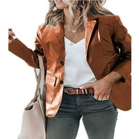 Bomotoo Ženske poslovne jakne dugih rukava Blazers Shawl Cardigan Jakna s džepovima Radni kaput za odjeću