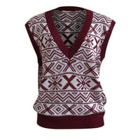 Ženski pleteni džemper kabel pleteni kardigan za žene ženski džemper prsluk moda retro geometrijski