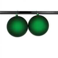 Kraljice Božićnog orn-BLKM-200-GR-2PK in. Matte Ball Ornament sa žicom i UV-om, zelenim od 2