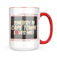 Neonblond netko u Cape Townu voli me, južnoafrički šalica za poklon za ljubitelje čaja za kavu