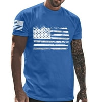 Muškarci Thirts Neovisnosti Dan Zastava Ležerne prilike Soft Udobna grafička tiskana majica O-izrez