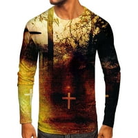 Majica za muškarce Muškarci Ležerne prilike Jesen Zimski dugi rukav o vrat košulja tiskane majice TOP bluza