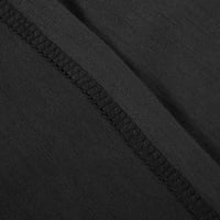 Cacommmark PI Ženski vrhovi za uklanjanje ženske ljetne plaže tiskana majica casual pulover kratkih rukava crni