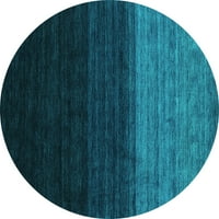 Ahgly Company Machine Persible Okrugli okrugli apstraktni tirkizni plavi prostirke savremene površine, 4 'Round