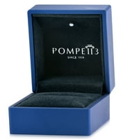 Pompeii 1 2ct Pink Topaz & Diamond Halo Privjesak 10k bijelo zlato Ženska ogrlica 1 visoka