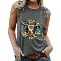 Smihono popust Ženski tenkovi Ljetne trendy Girls Love Grafički modni ženski tunik bluza suncokret Buffalo