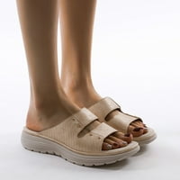DMQupv ženske lukene sandale MULE klinovi Sandale Udobne ljetne sandale Žene Vanjske platforme Plaže
