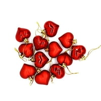 Verpetridure Božićni privjesak za srce Crveno božićno uređenje sobe za kuglice u obliku kuglice
