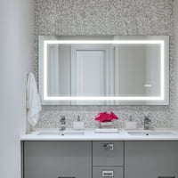 JS LED ogledalo kupaonice sa svjetlima, protiv magle i zatamnjenja LED kupaonicom ogledalo