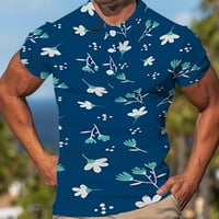 Ljetni modni trend muške 3DPolo košulje sa zatvaračem kratkih rukava Ležerni muški majica tiskane košulje