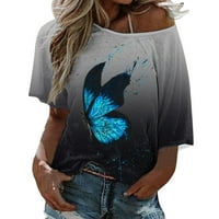 Košulje za žene Loase Fit Graphic Trendy Boho labav top bluza One Plus size cvjetno otisnuto rame za