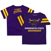 Dojenčad Purple Minnesota State Mavericks Stripes na majici s rukavima